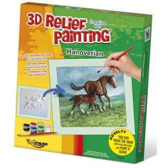 3D reliéfní obrázek Hannoverský kůň s hříbětem