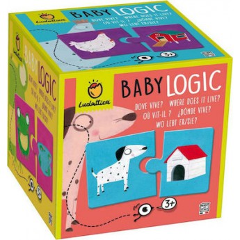 Ludattica Duo puzzle Baby logic - Kde bydlí zvířátka