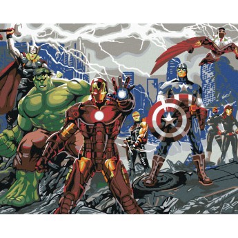Malování podle čísel - Avengers 40x50 cm, bez rámu