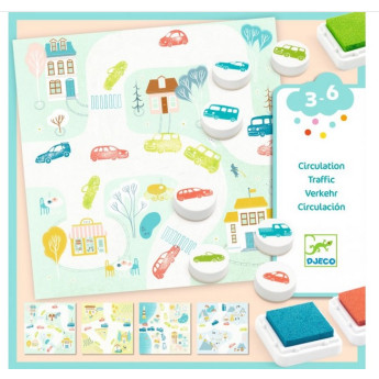 Djeco Razítkovací set Auta