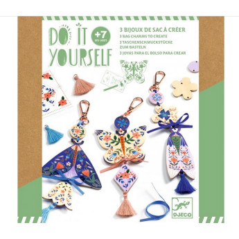 Djeco Dřevěné přívěsky Motýlci