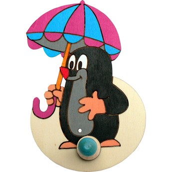 Věšák malý - Krtek s deštníkem