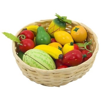 Dětský krámek – ovoce v košíku, 23 ks