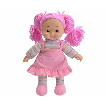 Panenka Cheeky látková 38 cm růžové šaty