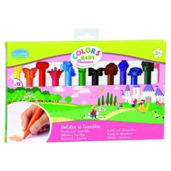 Veselé voskovky, sada 12 ks - princezny