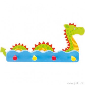 Dětský věšák ze dřeva – vodní příšerka