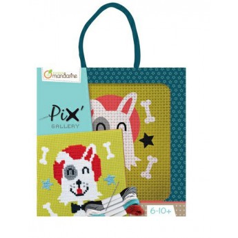 Dětské vyšívání s rámečkem Pejsek