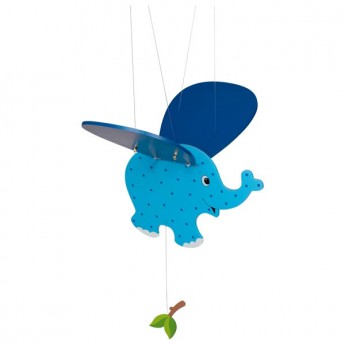 Létající závěsná dekorace Modré slůně