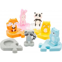 Small Foot Dřevěné vkládací puzzle zvířátka