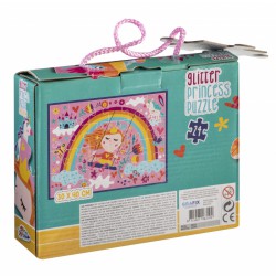 Třpytivé puzzle 24 dílků - princezna
