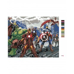 Malování podle čísel - Avengers 40x50 cm, na rámu