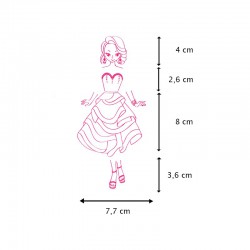 Razítka pro děti Převlékací panenky - Večerní šaty