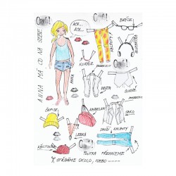 Razítka pro děti Převlékací panenky - Večerní šaty