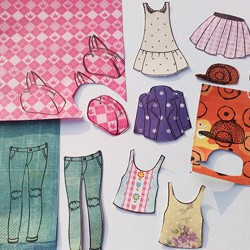 Razítka pro děti Převlékací panenky - Večerní šaty