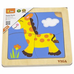 Viga Dřevěné mini puzzle - Žirafa