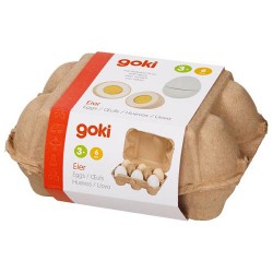 Goki Vajíčka v kartonu na suchý zip, 6 ks