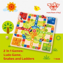 Tooky Toy Hra 2v1 Člověče, nezlob se a Hadi a žebříky