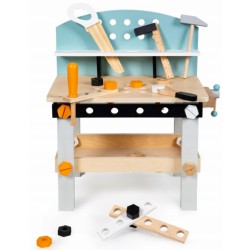 Eco Toys Dětská dřevěná dílna s nářadím - 32 ks