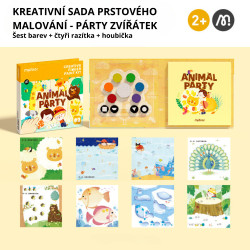 MiDeer Kreativní sada prstového malování - Párty zvířátek