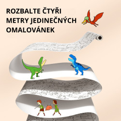 MiDeer Omalovánka v roli samolepící - Úžasní dinosauři 4 metry