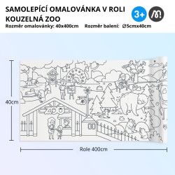 MiDeer Omalovánka v roli samolepící - Kouzelná zoo 4 metry