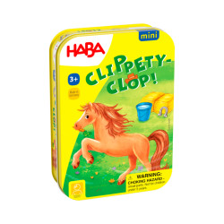 Haba Haba Mini hra v kovové krabici Hop! Hop! Koník