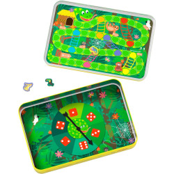 Haba Mini hra v kovové krabici Žebříky v džungli magnetická