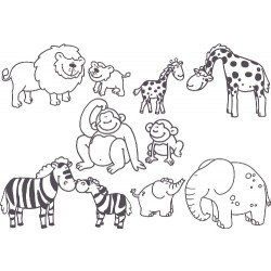 Dětská razítka velká Safari