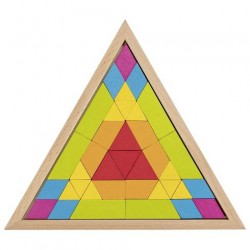 Skládačka mozaika – trojúhelník, 37 dílů