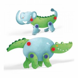 Tecno Puzzle 3D - slon a krokodýl
