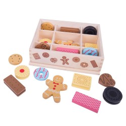 Box s dřevěnými sušenkami